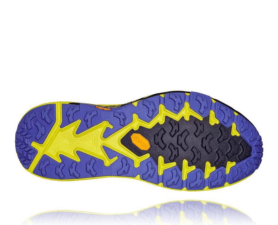Hoka One One Mens Trail Shoes - Speedgoat 4 - Blue/Green - VHRA28076
